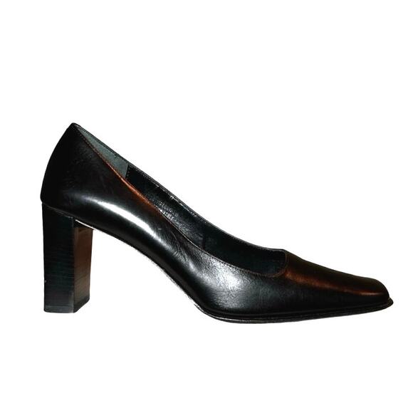 Coach Women’s Malorie Leather Square Toe Heels Black Size 7B - Picture 3 of 8